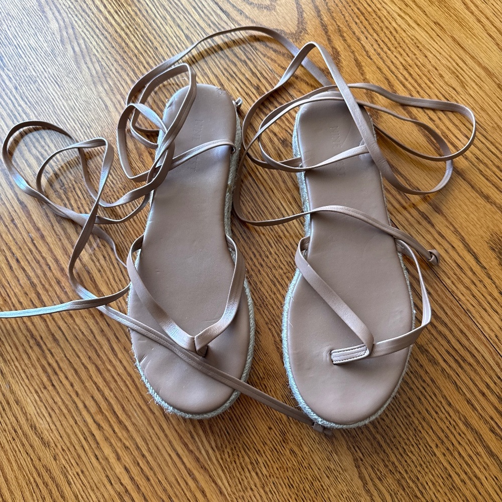 Nine West tie up flat espadrilles.